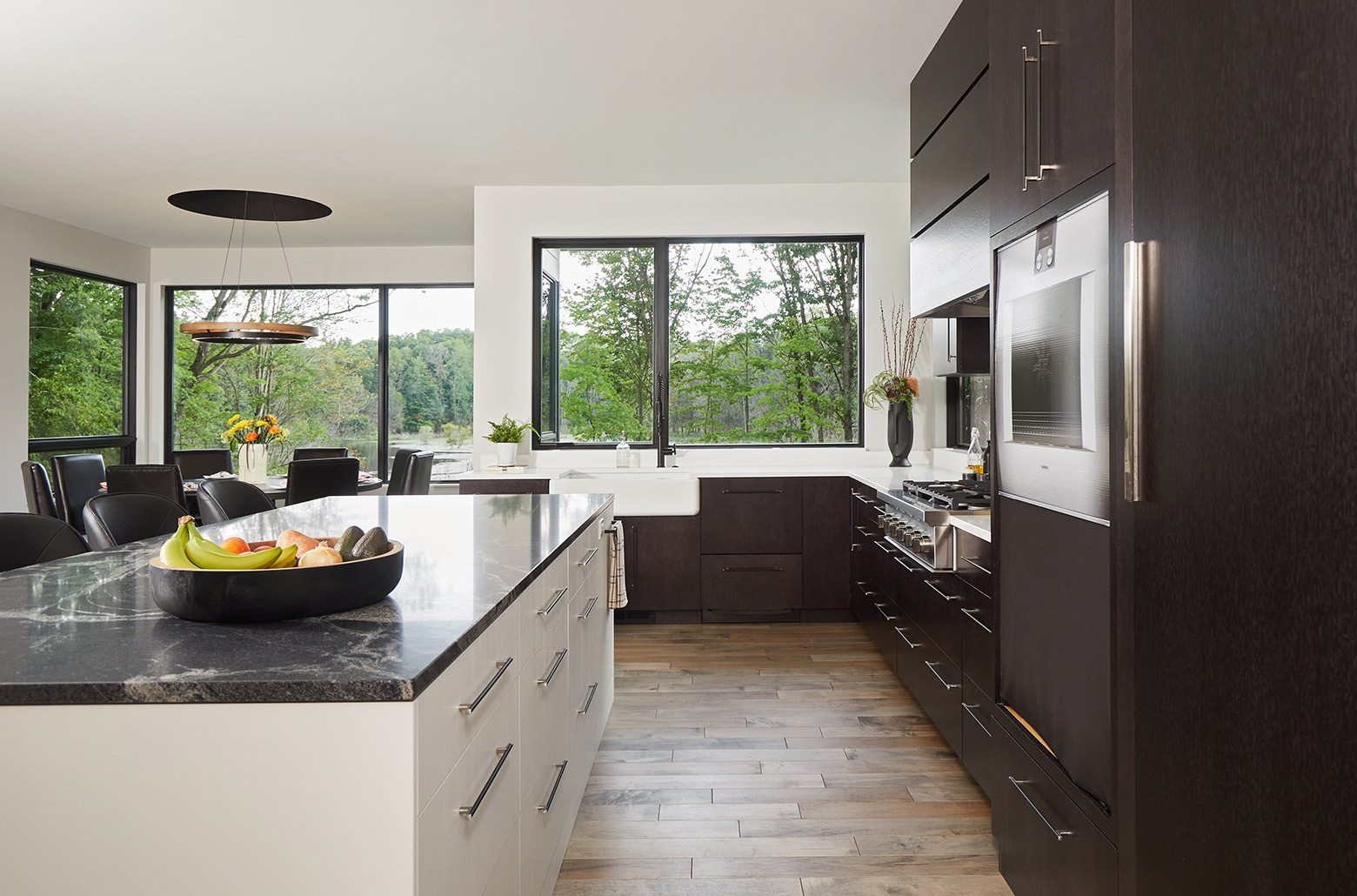 Side view of modern kitchen