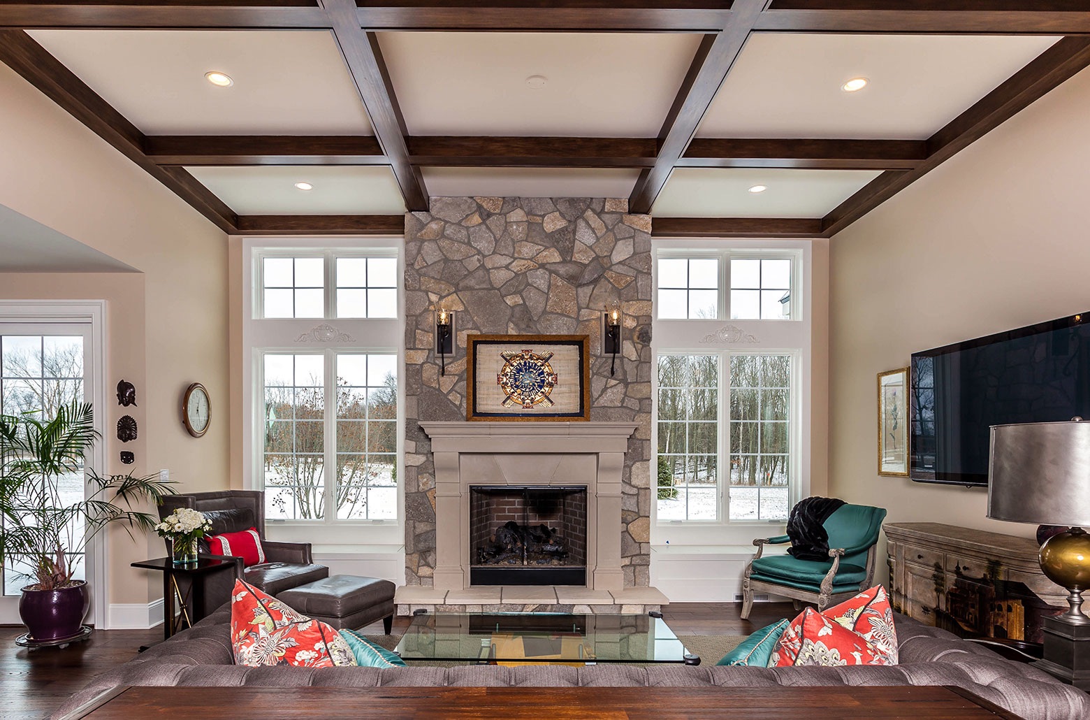 living room fireplace design